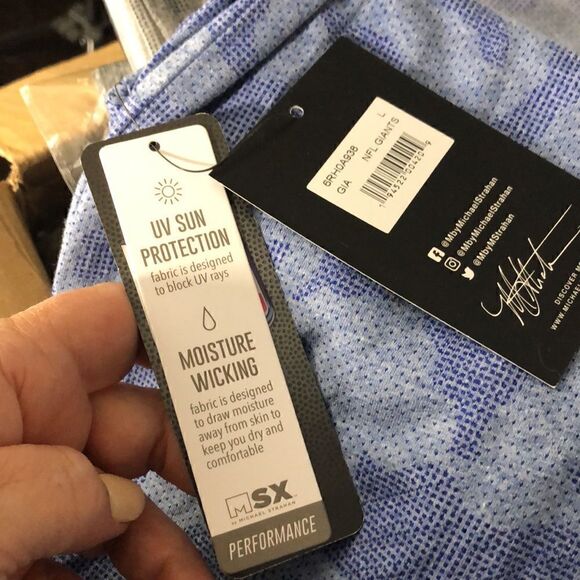 NFL MSX Michael Strahan Camo Giants Short Sleeve Tee - Picture 7 of 7